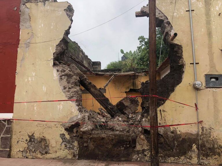 Por humedad colapsó vivienda, no hubo víctimas