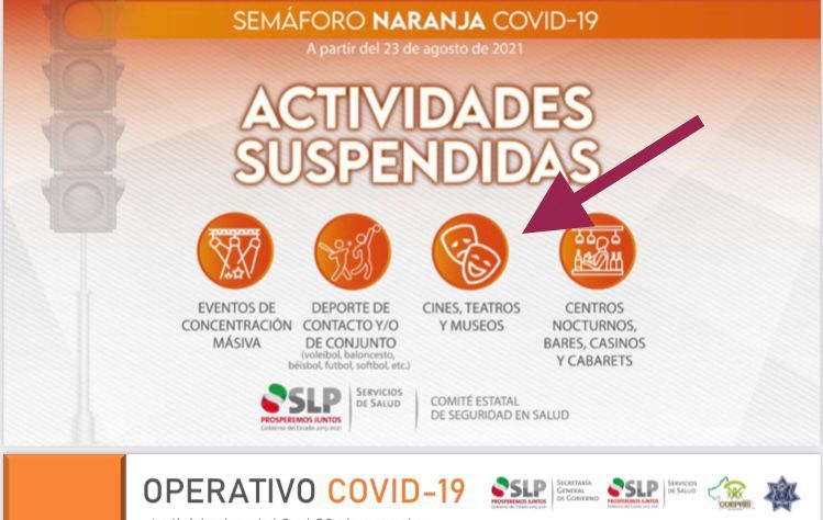 SECULT reitera medidas antiCOVID en espacios culturales