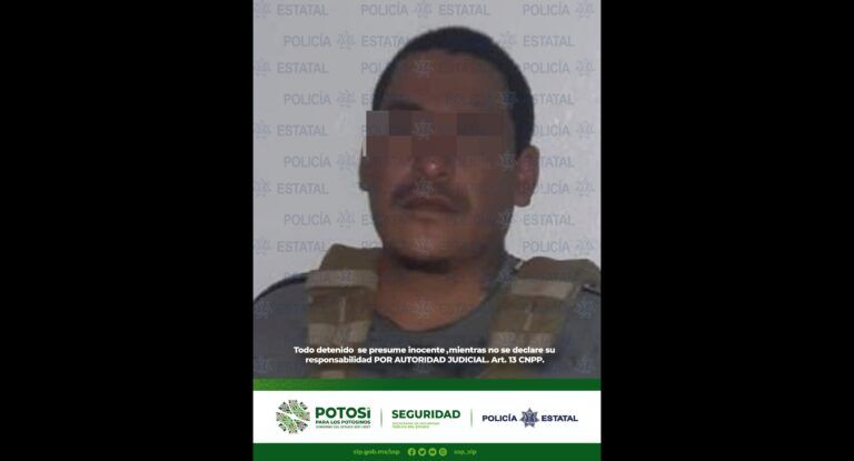 Detienen en Matehuala a presunto integrante de célula criminal