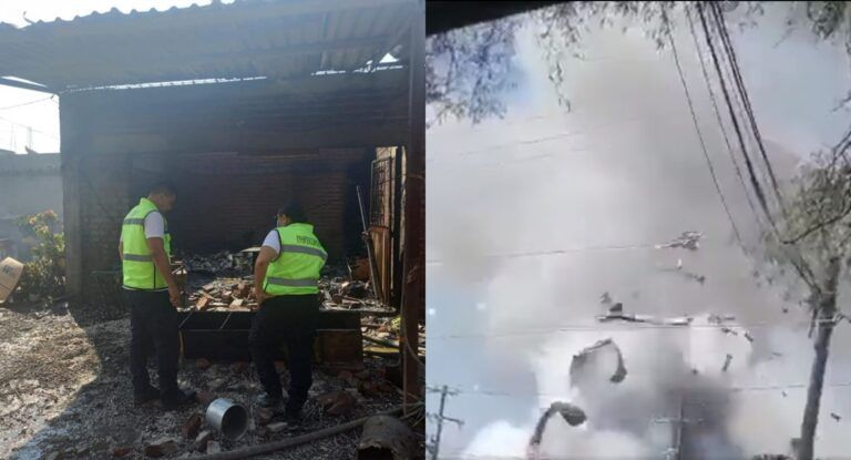 Bodega clandestina de pirotecnia en Apatzingán sufre fuerte explosión