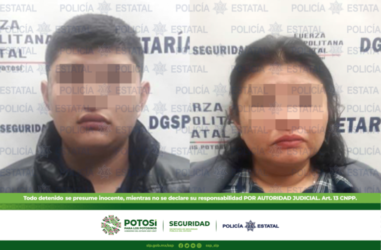 Madre e hijo son detenidos por robo a comercio