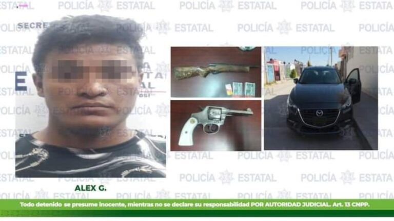 Se paseaba con un arsenal, fue detenido