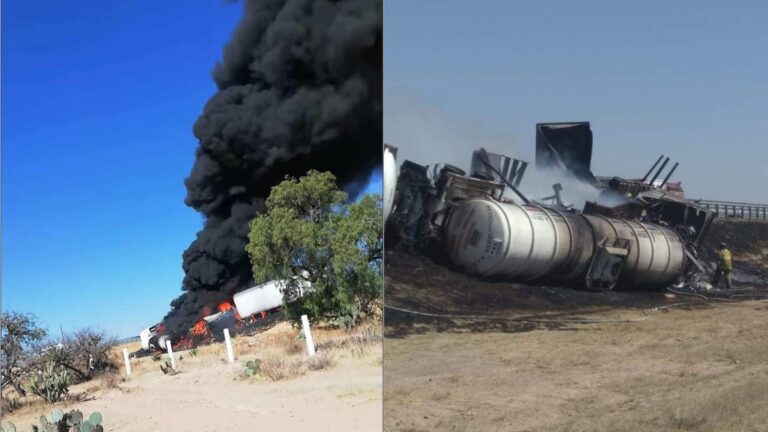 Tres tráileres sufren accidente; dos se incendian