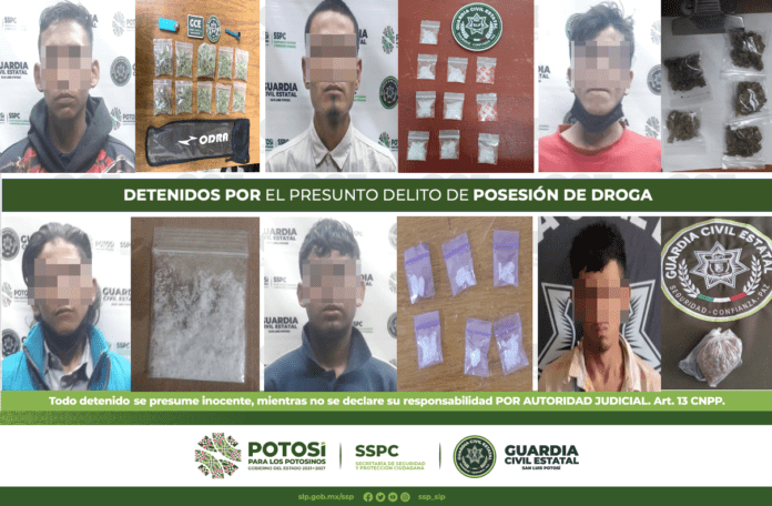 Fue resultados de acciones de vigilancia y actuación policial, realizadas en las 4 regiones del Estado.