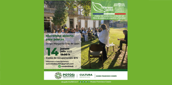 Presentan 2ª edición de “Versos En El Jardín, Micrófono Abierto Para Poetas”