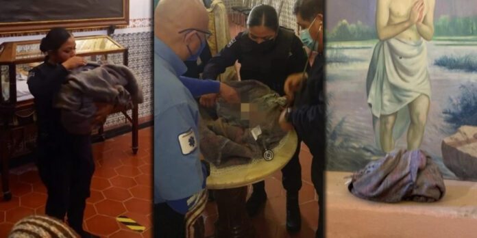 Abandonan a recién nacida a los pies de Jesús en la Iglesia de Tlaxcala.