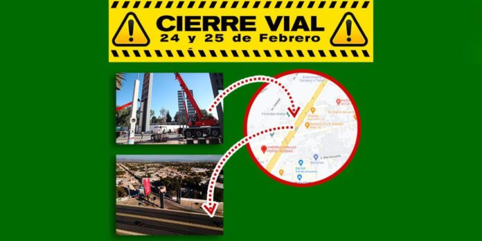 Este 24 y 25 de febrero se realizará el corte a la circulación en su totalidad en el tramo de calle Hidalgo y lateral de Carretera a Matehuala.