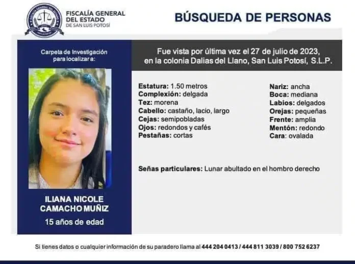 Quinceañera desaparecida desde el viernes