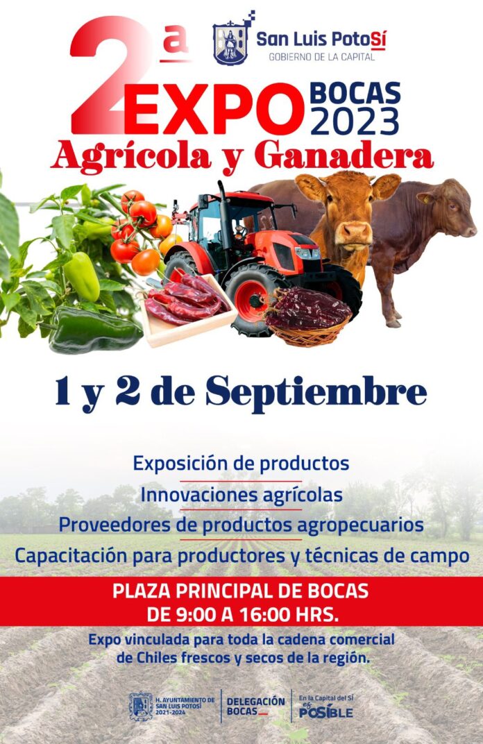 Para incentivar el campo de SLP, Gobierno de la Capital realizará la 2ª Expo Agrícola y Ganadera en la Delegación de Bocas