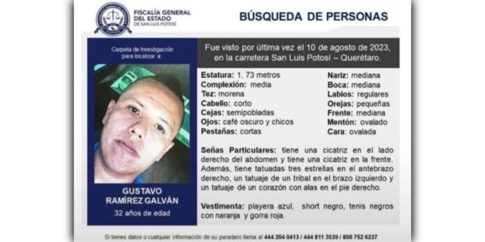 La familia de Gustavo Ramírez señala que “en la carpeta de investigación no existe algún indicio que nos lleve a alguna fosa”.
