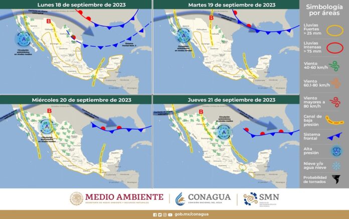 Pronóstico del clima sept 18 2023