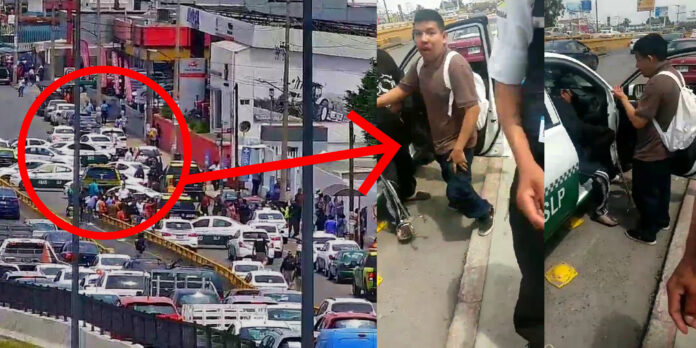 Padre e hijo fueron golpeados por el taxista que los transportaba.