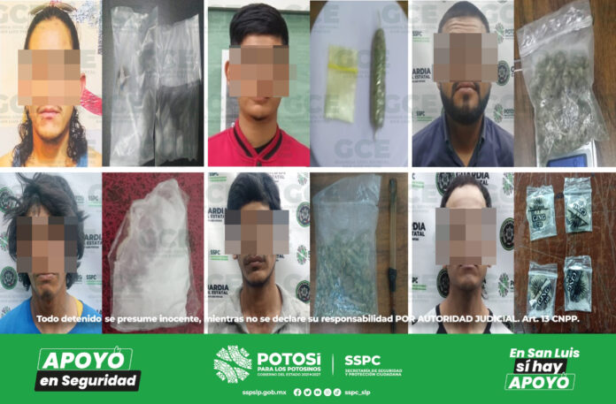 Detenidos por portar narcóticos