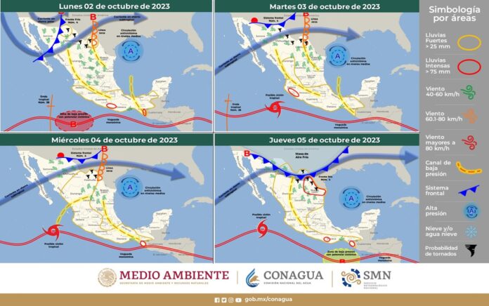 mapa clima octubre 2 2023