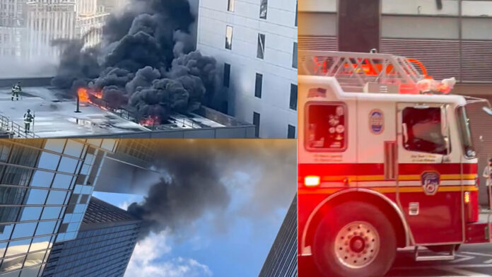 Rascacielos se incendia en Nueva York desatando pánico en desfile de San Patricio