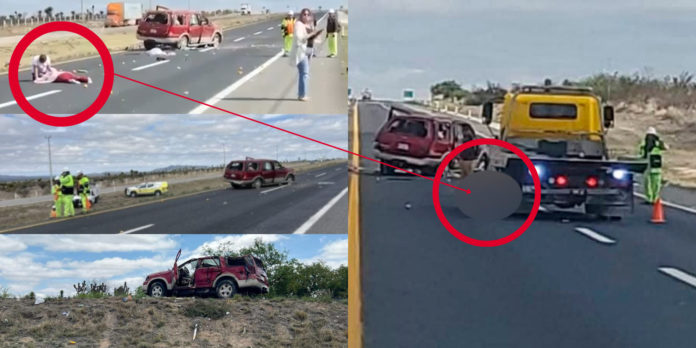 ¡Familia se vuelca en la 57! 3 muertos y 2 heridos