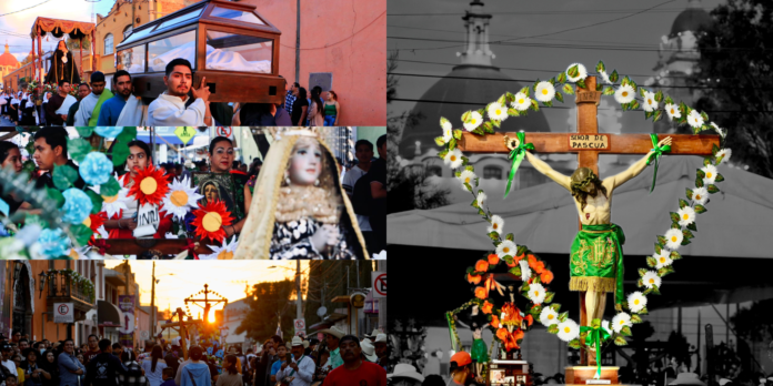 Procesión de los cristos en Pozos