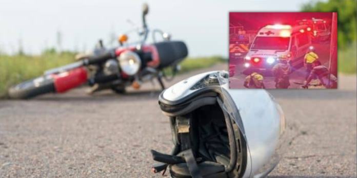 En accidente de moto resultaron heridas dos personas 